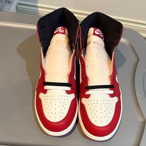 Nike Red, White & Black High-Top Sneakers